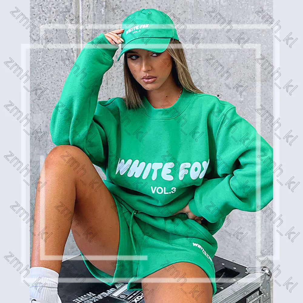 White Foxx T Shirt Women Suit New Designer Tracksuit Women Fashion Sporty Two Piece Set Sweatpants Casual Jogging Suit White Foxx Hoodie 760