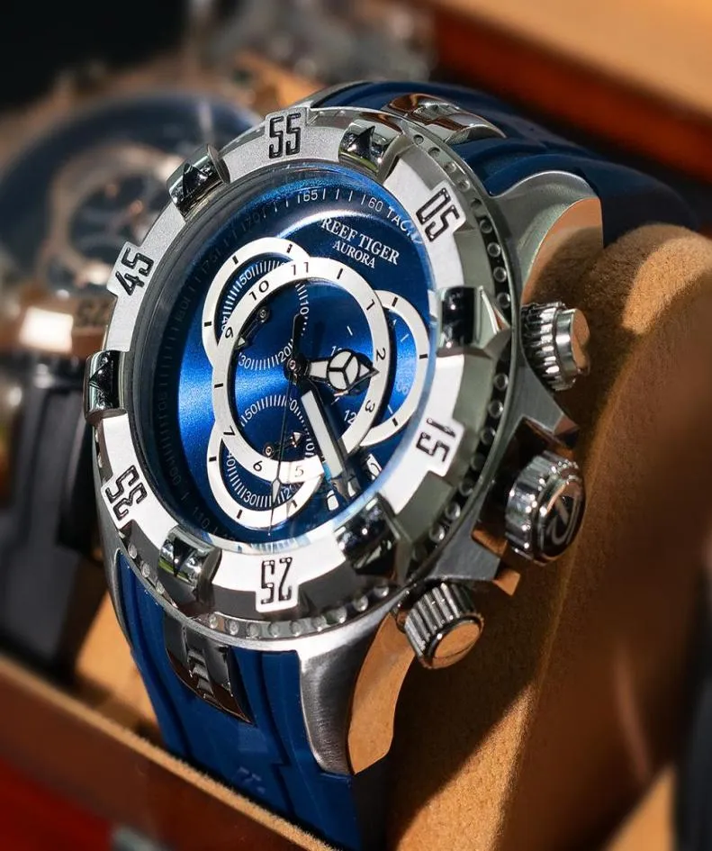 2021 New All Blue Big Fashion Sport Uhren für Männer wasserdichte Chronograph Watch RGA30327515627