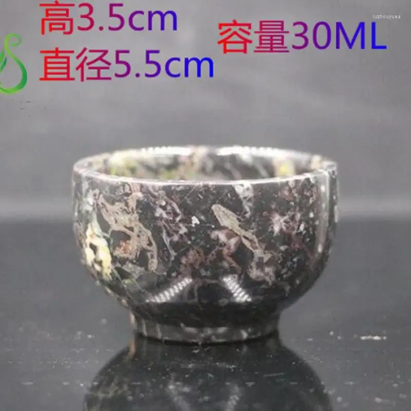 Theekopjes natuurlijke magnetische steen jades theekop Chinese ceremonie gezondheid gongfu thee het echte pruimenbloesem jade teasets