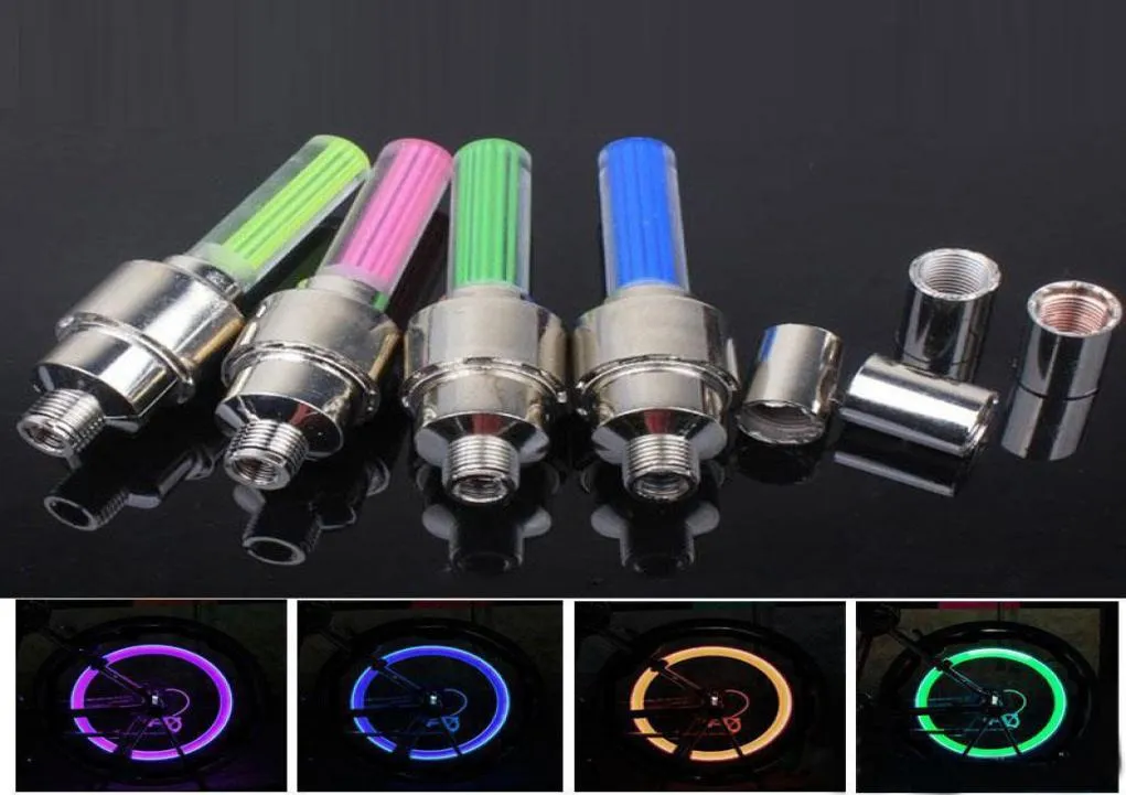 LED Flash Bike Wheel Lights Tire Wheel Valve Cap Light Bike Bicycle Motorcykel Bilhjul Ljus Däck bra aluminiummaterial LED CA8118112