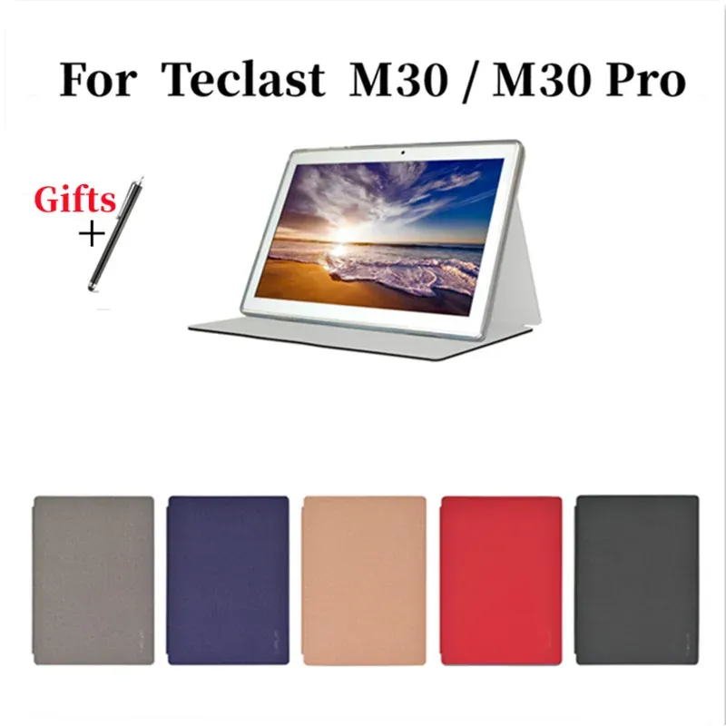 Muizenkast voor teclast M30 10.1 "Tablet PC Stand Case 10.1 inch Stand PU lederen cover voor 2021 Teclast M30 Pro met geschenken