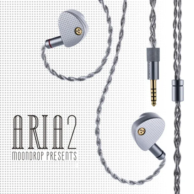 Écouteurs Moondrop Aria2 Dynamic Dynamic Elecphone INEAR IEM Écouteurs haute performance avec casque de câble détachable de 0,78 mm 2 broches Aria 2
