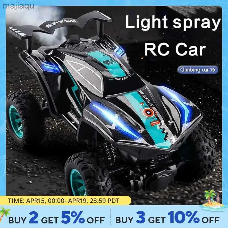 Electric/RC Car 4WD Rock Crawler Electric Spray RC Car Smoke Exaust Remote Control Toy som används för Boy Machine Radio Controlled 4x4 Drivel2404