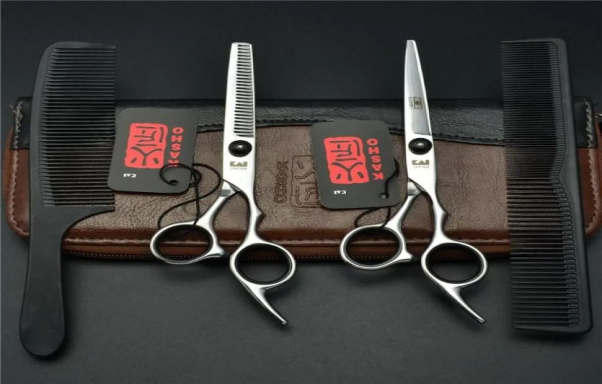 Nożyczki do włosów Japonia 440C Oryginalne 60 Profesjonalne fryzjerskie zestaw fryzjerskich strzyżenie nożyce nożycowe 67949765365902