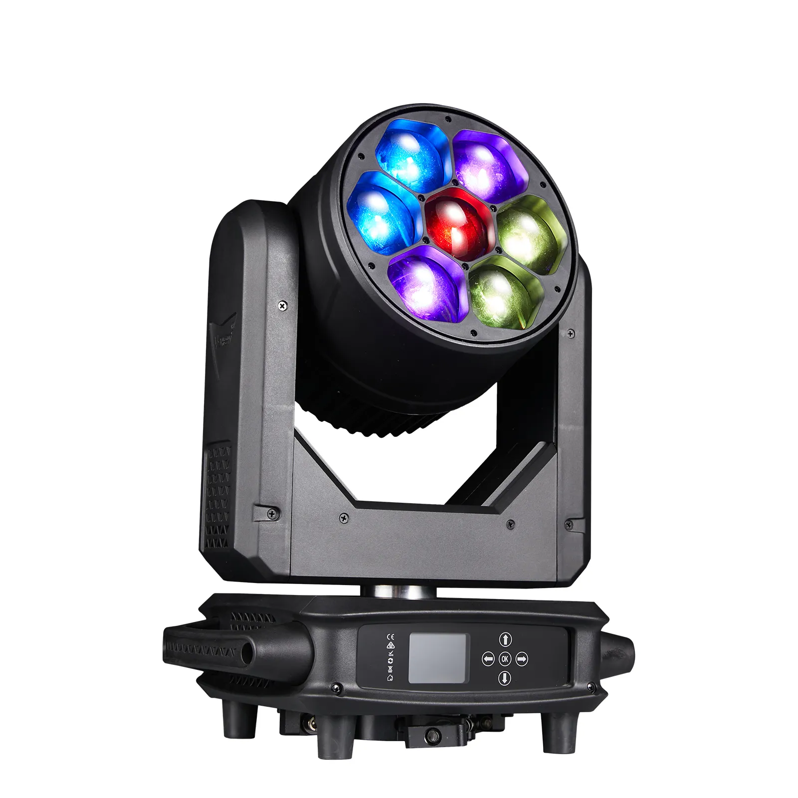 Vshow 7 * 40W LED MOTION LETURE ÉCLACE 7L RGBW 4IN1 LEVE LEVE LAVE AVEC LA PICHAGE STADE ZOOM R740L