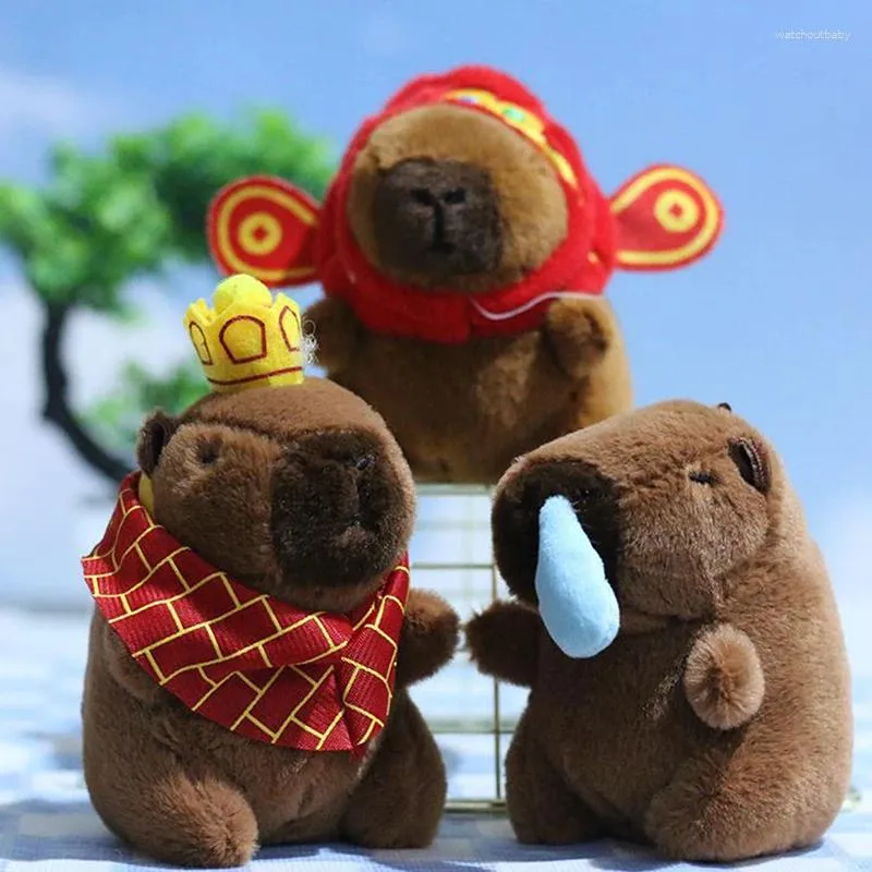 Keychains kawaii capybara en peluche porte-clés mignon décor de sac suspendu animaux créatifs keyring farced dold cadeau cadeau