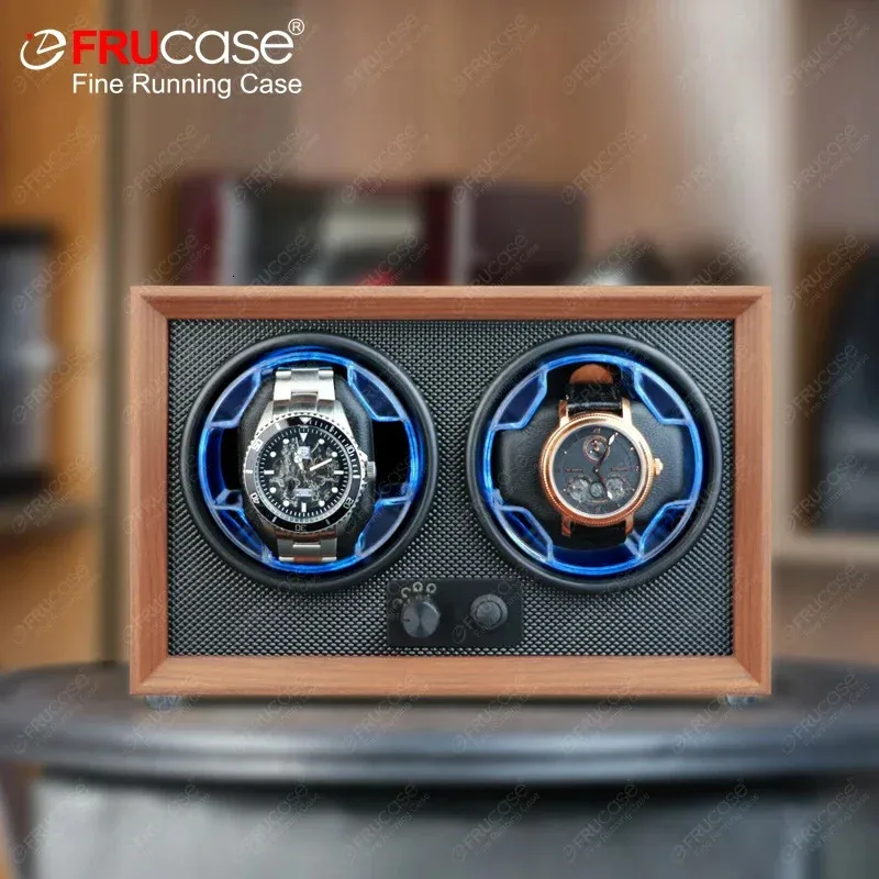 Frucase Double Watch Winder для автоматических часов 2 коробки ювелирных изделий для хранения