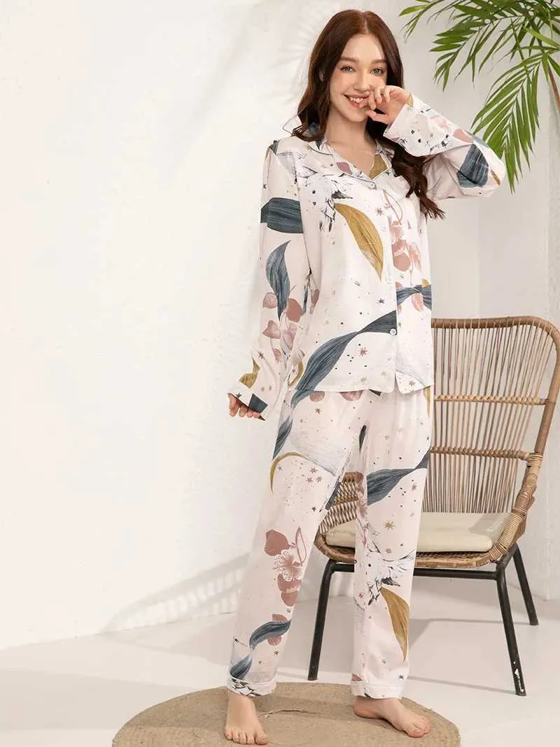 女性用スリープウェアプラスサイズS-3XLロングスルパンツパジャマルーズビスコースホーム衣類