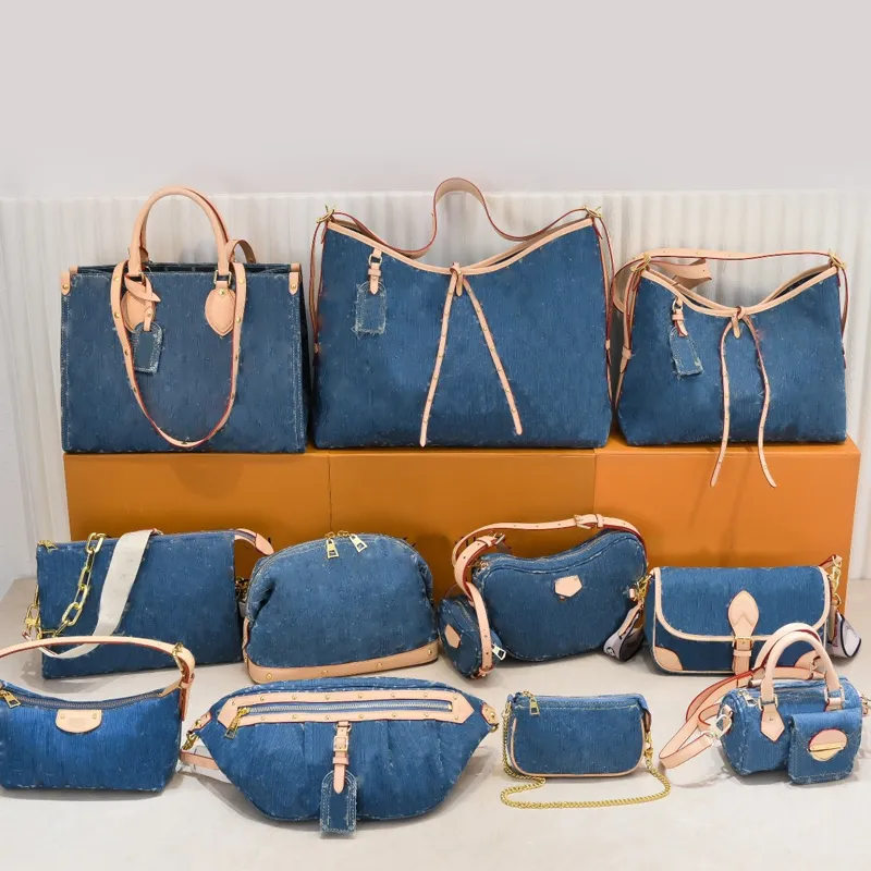 Sacs fourre-tout en canne de denim sacs à main femmes sacs à main