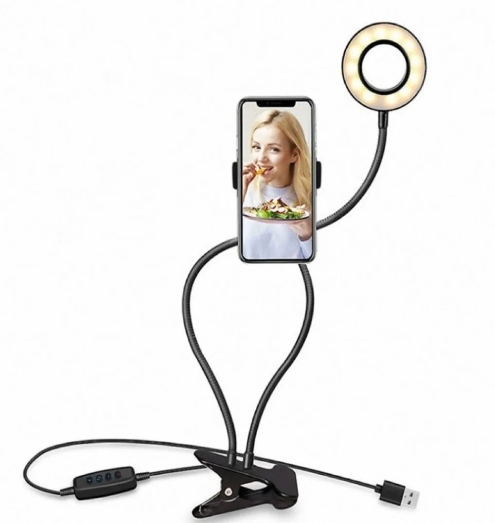 Lighting Selfie Ring Light with Cell Phone Holder Stand for Live Stream Makeup LED Camera Lighting1014763