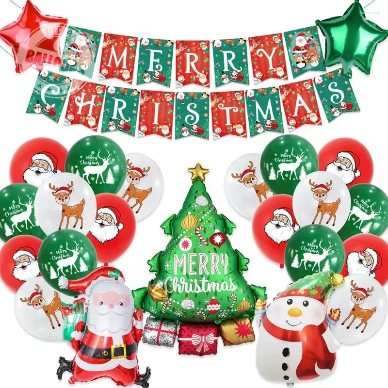 Party Decoration 1Set Christmas Balloon Set Candy Balloons Foil Year Christma Decor Flag Dra Home Supplies