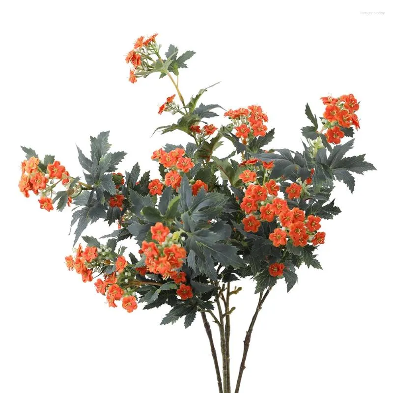 Flores decorativas Flores simulados Kalanchoe Blossfeldiana Projeto de decoração da sala de estar de Bonsai Casamento de arranjos europeus