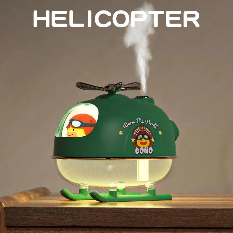 Urządzenia mini helikopter mini helikopter powietrza nawilżacz dyfuzor z ciepłym światłem do biurowej sali domowej zapach Ultradźwiękowy producent mgły Fogger
