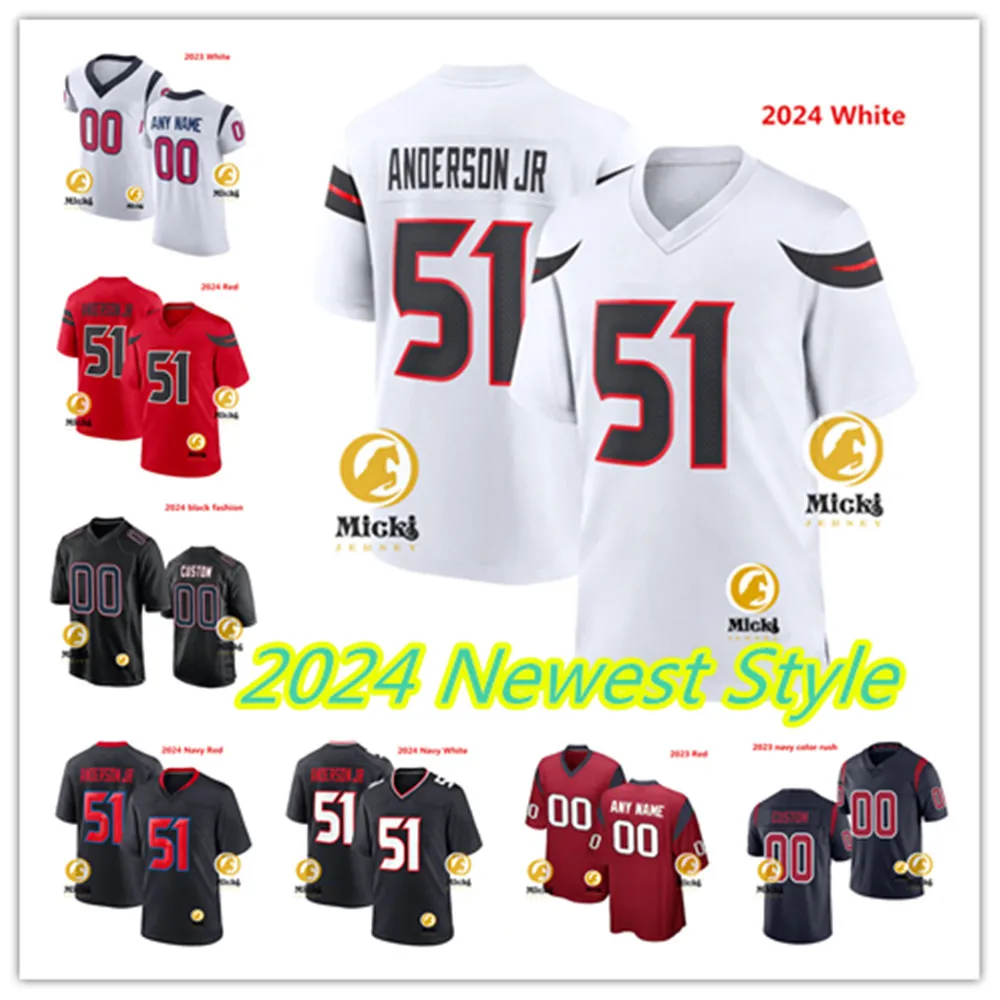 Andre Johnson Dalton Schultz Kareem Jackson Joe Joe Mixon Houston 축구 저지 Mike Ford C. J. Henderson Jeff Okudah Tytus Howard Azeez Al-Shaair Jerseys