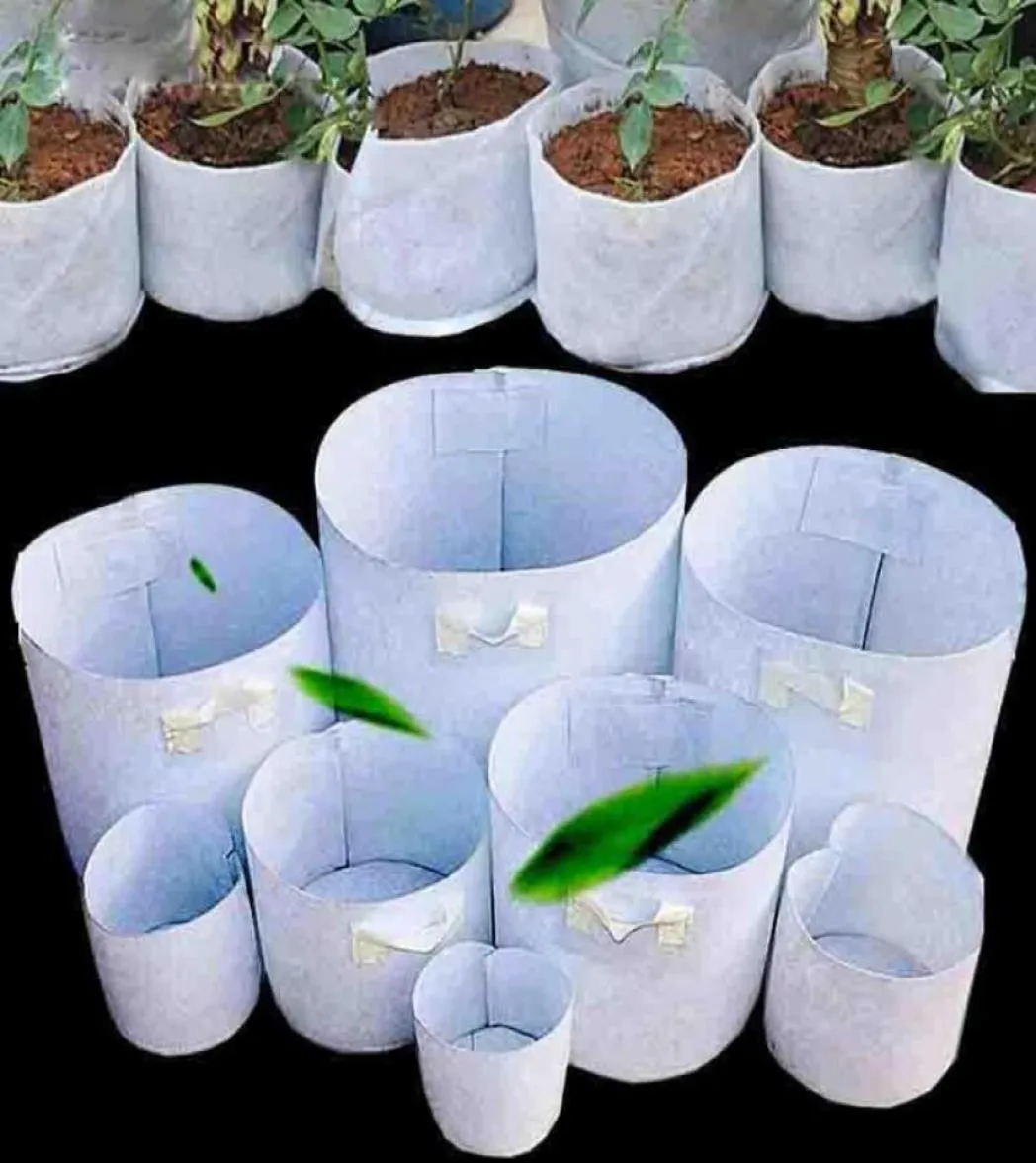 Tissu non tissé réutilisable Softssidé Homout respirant Sac de plantation de pots de culture avec des poignées grandes fleurs Planter7303406