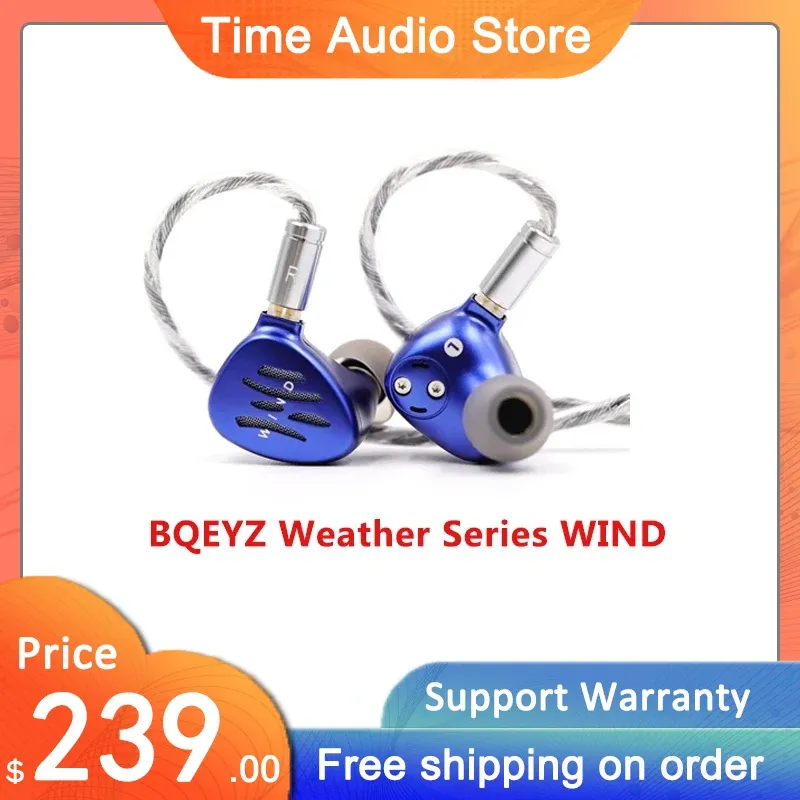 Kopfhörer BQEYZ Wetterreihe Wind Coil Knochenleitung Dynamischer Treiber Inar Monitor Wired Earphone