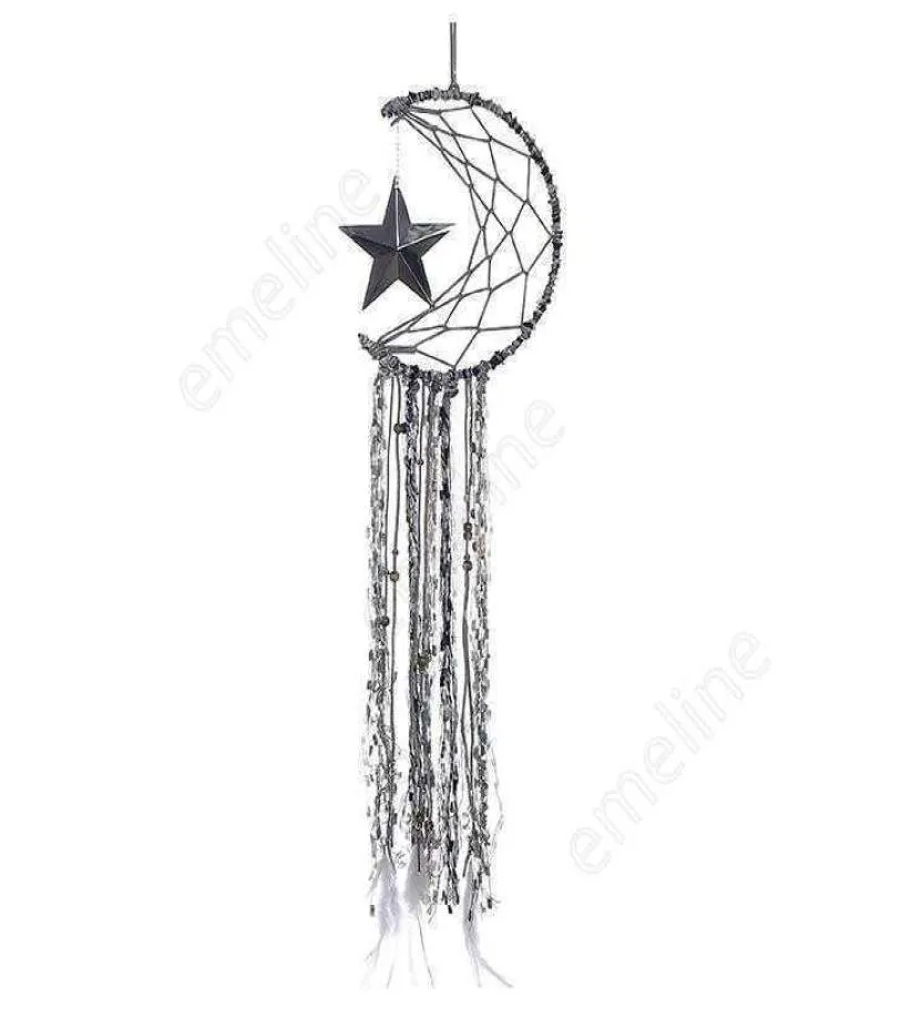 Dreamcatcher Bells Hang Moon Catcher Dreamcatcher Fashion Feather Feather Catcher Pendant Wall Hanging Room Decoration Handikraft DH2261450