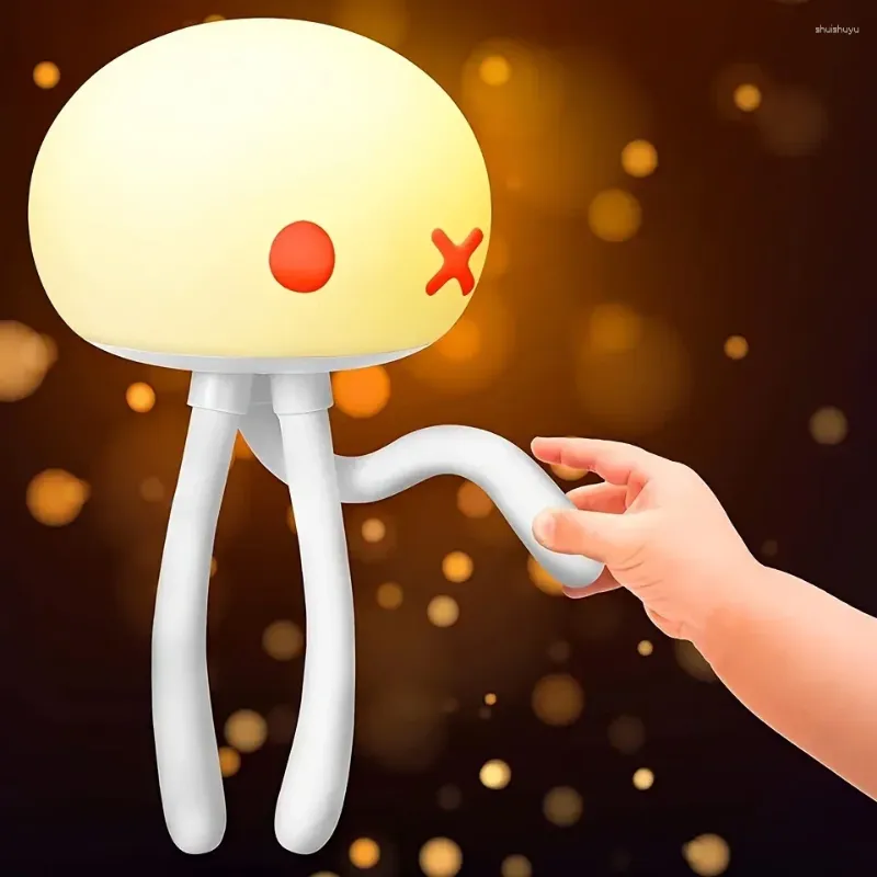 Lampa ścienna Jellyfish Silikon nocna dziewczyna urocza mini łóżeczko sypialnia Sen Ochrania do oczu