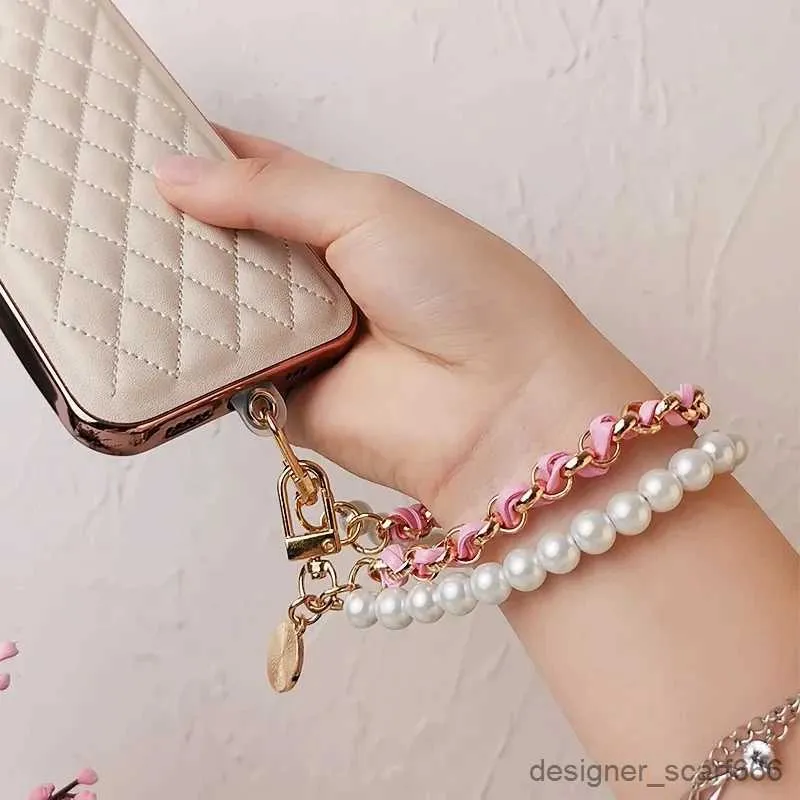 Клавичные шнурки Classy Pearl Double Chain Chepchain для женщин изящный против потерянного ремня подвеска