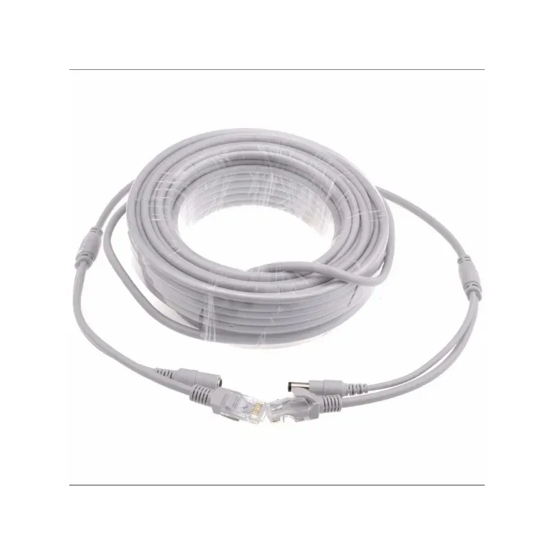 ANPWOO CCTV CAT5/CAT-5E 5M/10M/15M/20M/30M Ethernet-Kabel RJ45 + DC Power CCTV-Netzwerk-LAN-Kabel für NVR-System-IP-Kameras