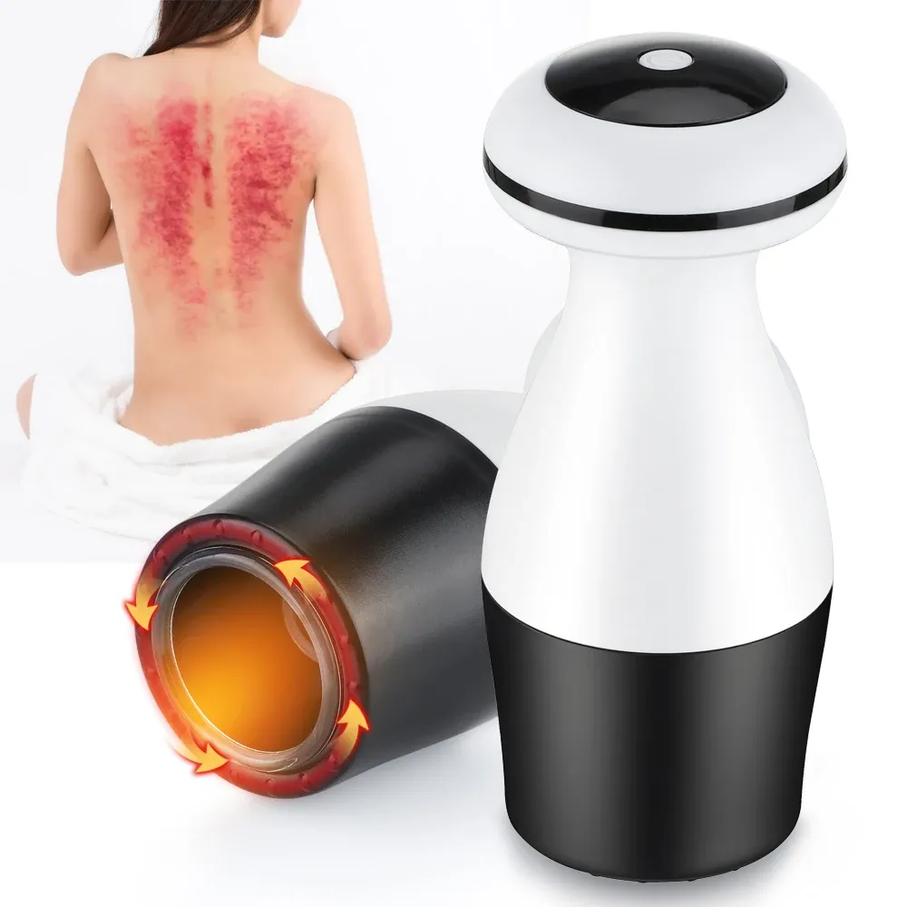 Massager Electric Body Cupping Scraping Massage Fat Burner Slimming Massage Gua Sha Apparat Negativt tryck Sug 8 burkar set