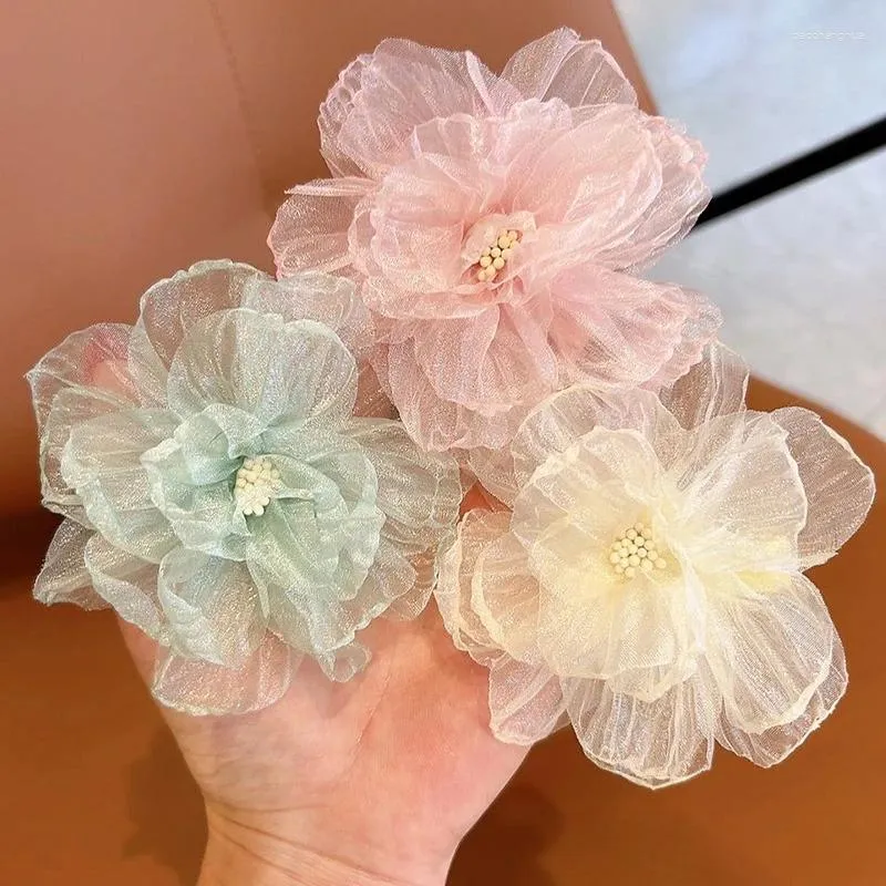 Hair Accessories Children's Cute Fabric Flower Clip Fashion Girl Hairpin Sweet Flowers Hairpins Headdress For Girls