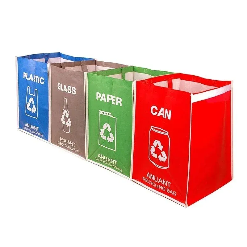 Sacchetti cucina separata per rifiuti di riciclaggio borse per bidoni riciclare i bidoni della spazzatura della spazzatura organizzatore di cestini impermeabili per la casa