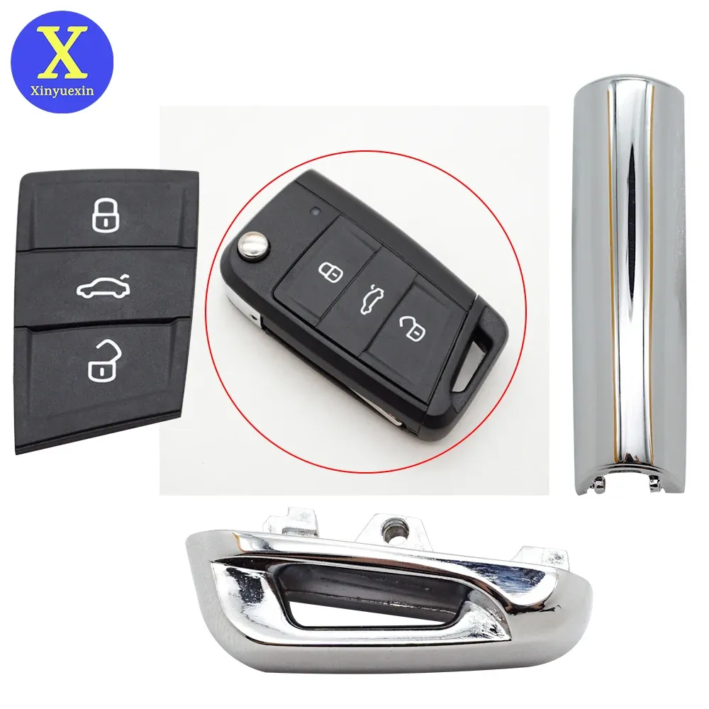 Dryers XinyUexin Shiny Metal Part Key Pad voor VW Gollf 7 7 voor Skoda Octavia A7 voor stoel Remote Keyless Auto Metal Part For Golf 7