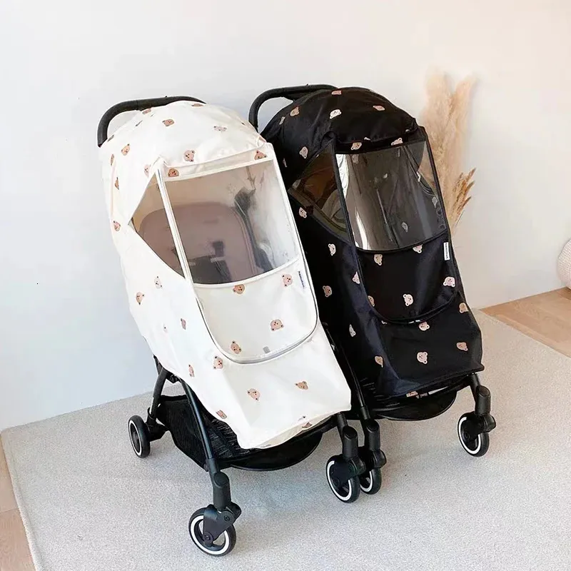 Universele waterdichte regendekking windstoffen zonnescherm volledige deksel luifel voor baby kinderwagen puinhoop pram bescherming regenjas 240412