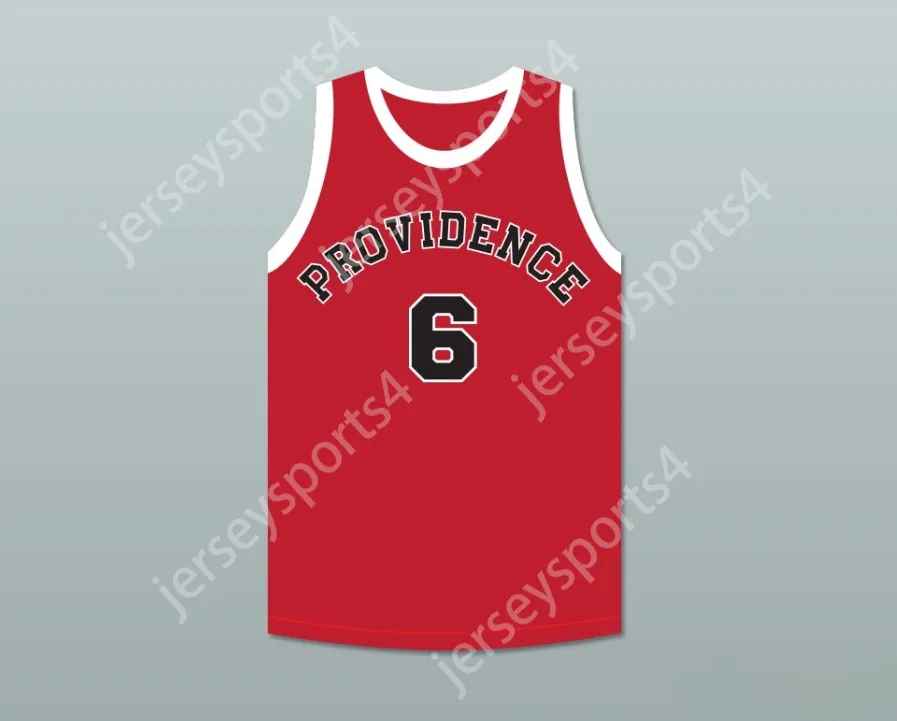 Anpassat namn Mens Youth/Kids Hank Beenders 6 Providence Steamrollers Red Basketball Jersey 2 Top Stitched S-6XL