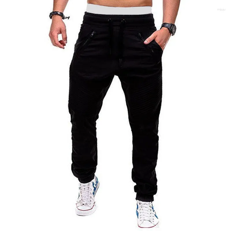 Men's Pants Spring Loose Sports Casual Cropped Elastic Waist Cross-border Work Attire Leggings Harlan