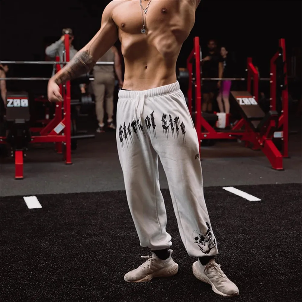 Men\u0026#039;s Cotton gym pants men Pants for Autumn/Spring Fitness and  Bodybuilding - Style 241121