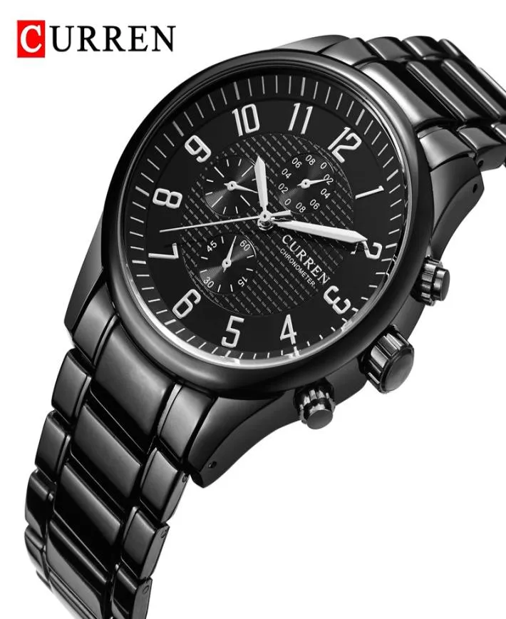 Curren 2018 New Watch Men Fashion Sport Quartz Corloge de quartz Full Steel Business Affaire imperméable Watch Mens Wrist Watch Relogo Masculino5836520