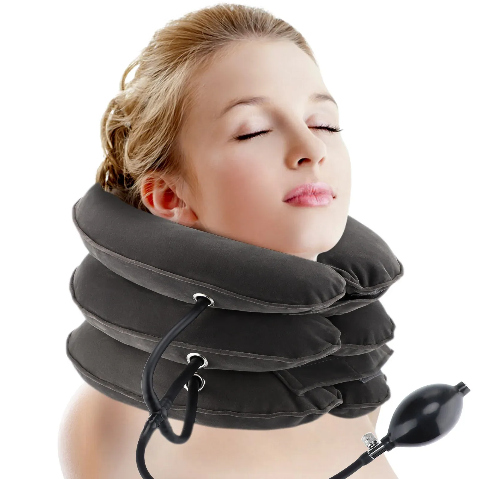 Poduszka szyi nosze Crator przyczepność szyjki macicy nadmuchiwany kołnierz powietrza urządzenia medyczne ortopeda bólu bólu ulga Wsparciem Postaw
