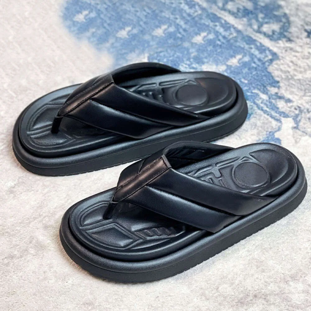 【MODERNIF】Chiffle Leather Flip Flops DHgate.com:Mens Leather Embossed Flip Flops, Crossover Strap