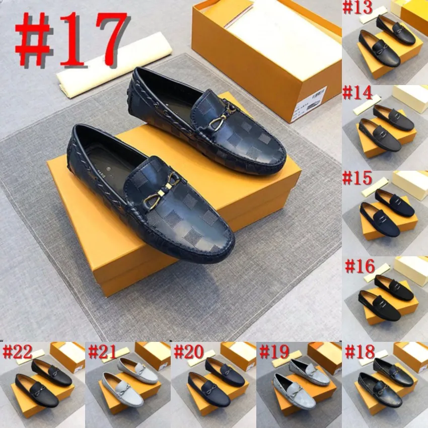 39Model mężczyzn designerskich mokasyny butów moda luksusowe męskie buty ręcznie robione zamsz oryginalne skórzane mokasyny Mokasyny poślizgnij