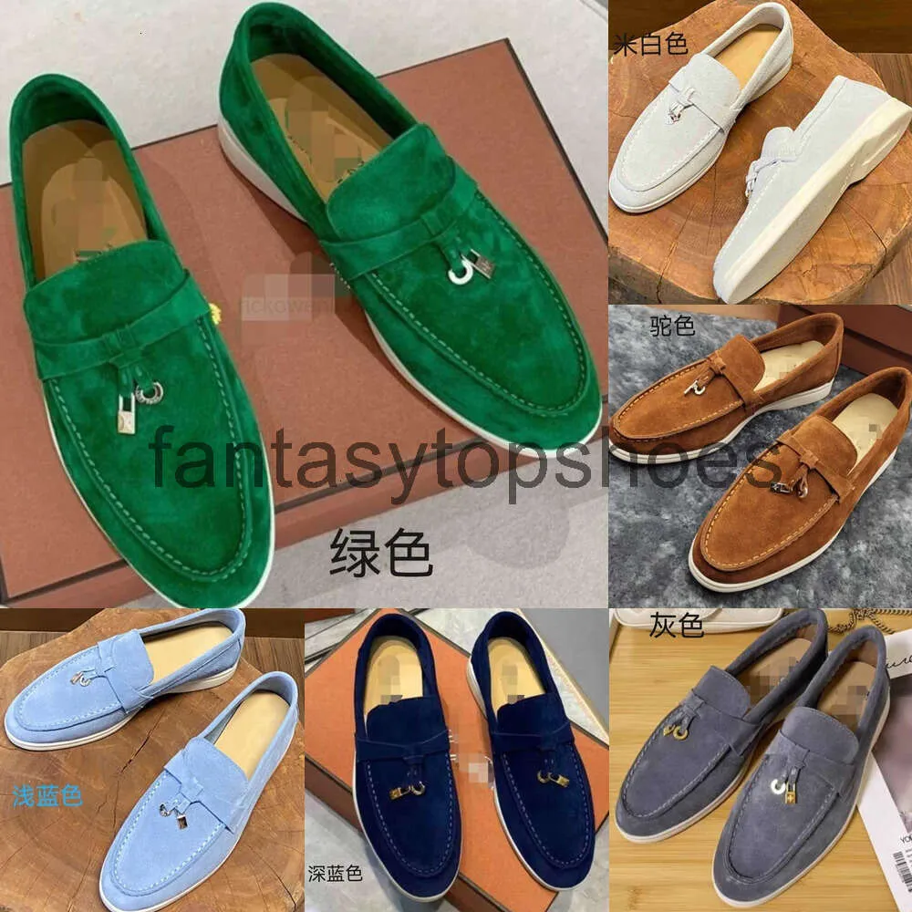 Loro Piano LP bär 2022 Spring och Autumn Man Lazy Casual Soft Sole kvinnors singlar Fashionabla och bekväma mångsidiga Lefu -skor skor