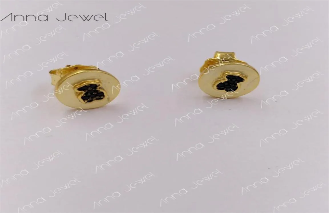 Bear jewelry 925 sterling silver Tors stud gold earrings dangle for women Charms sets wedding party birthday gift Earring Luxury 6953688