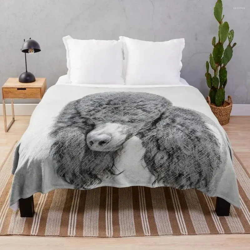 Blankets Standard Poodle Parti Color Throw Blanket Large Decorative Sofas Luxury