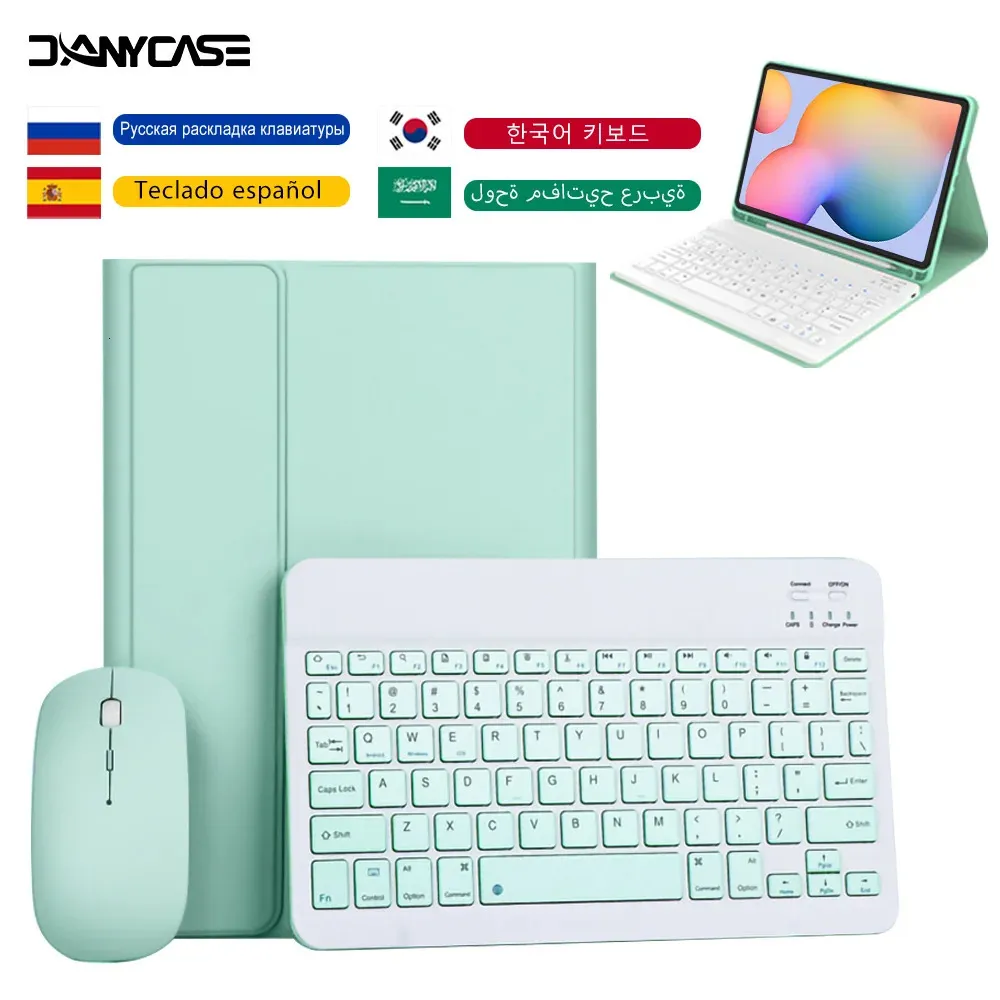 For Galaxy Tab A8 105 S6 Lite 104 S7 S8 S9 11in Plus FE 124 Case with Keyboard Funda Tablet Cover 240424