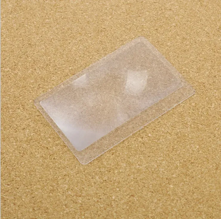 3X Microscope Magnifiers Credit Card Shape Transparent Magnifier Magnification Magnifying Fresnel LENS Made of Plastics 85x55mm AM808