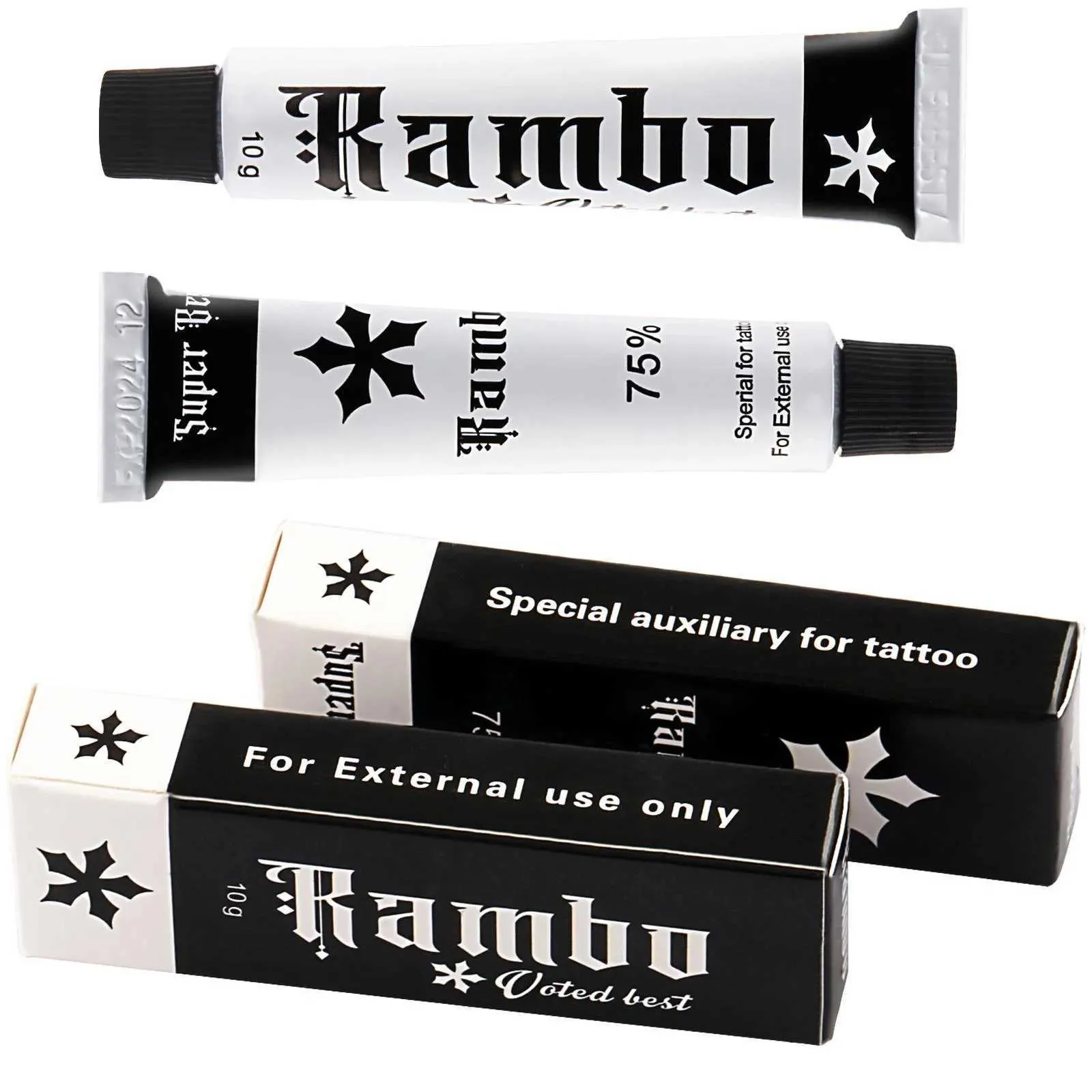 Transfert de tatouage 75% 5/10/20 / 100pcs Rambo Proaegis Tatoo Crème avant percer de maquillage permanent lèvres de sourcil Skin 10g 240426