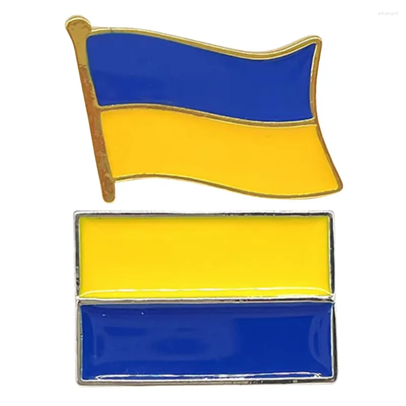 Broschen ukraine ukrainische Flagge Brosche nationale Emblem -Abzeichen Rucksack Kleider Anlagenstifte