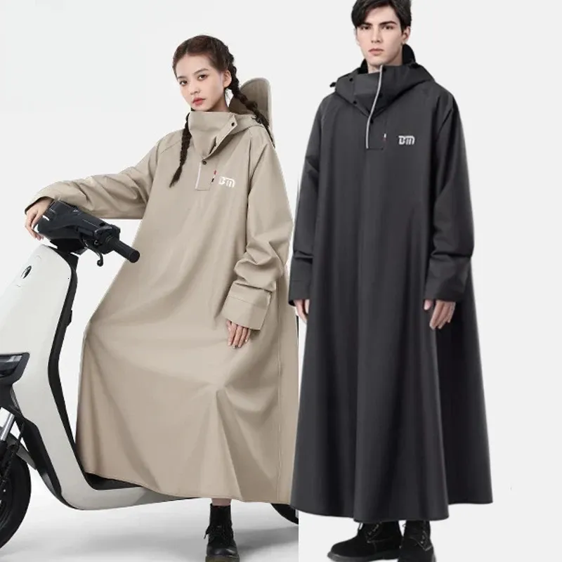 【PORTERNA】rain jacket mid-length one piece Waterproof One-Piece poncho raincoat Windbreaker for Outdoor