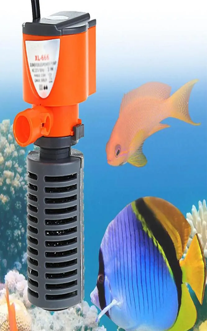 3 em 1 filtro de aquário silencioso submersível Oxigênio Bomba interna de esponja com spray de chuva para o ar do tanque de peixes Aumento 35W9813630