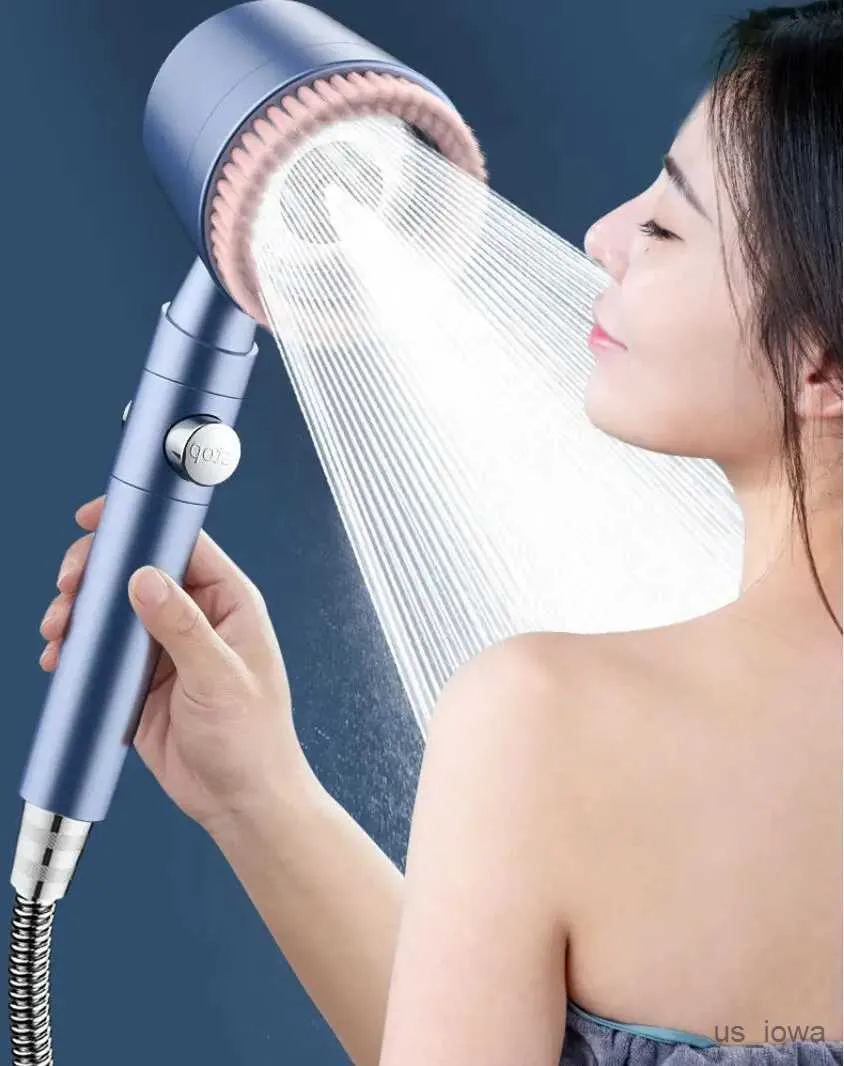 Bathroom Shower Heads High-pressure shower head with massage brush filter 5 modes adjustable water spray Rain shower faucet Bathroom accessories