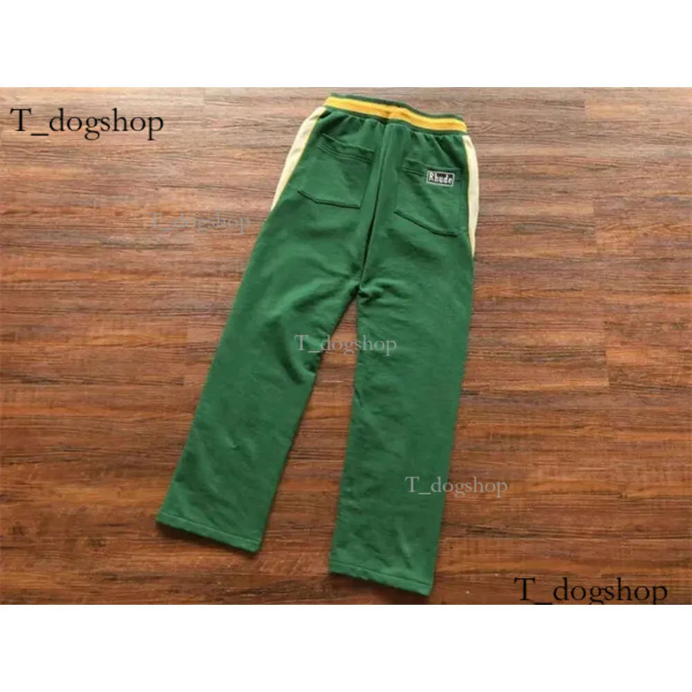 Calça de designer s Man S Spliced Rhude Sortpants Sorto Jogador Corretador de tração calça masculina letra de bordado bordado hip hop Sorto de moletom Homens Mulheres casuais trilhas soltas TROUS 455