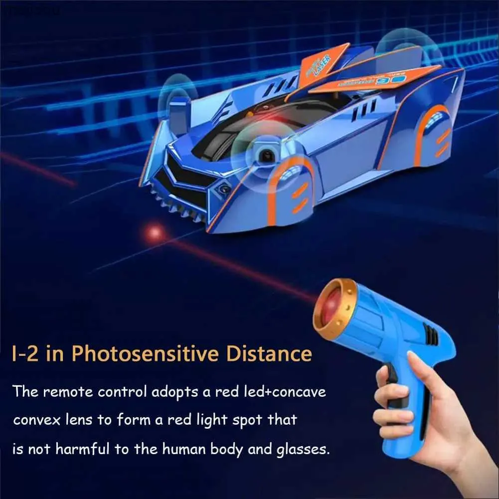 Electric/RC Car RC car stunt infrared laser tracking wall and ceiling climbing following light remote control drift electric anti gravity car toyL2404