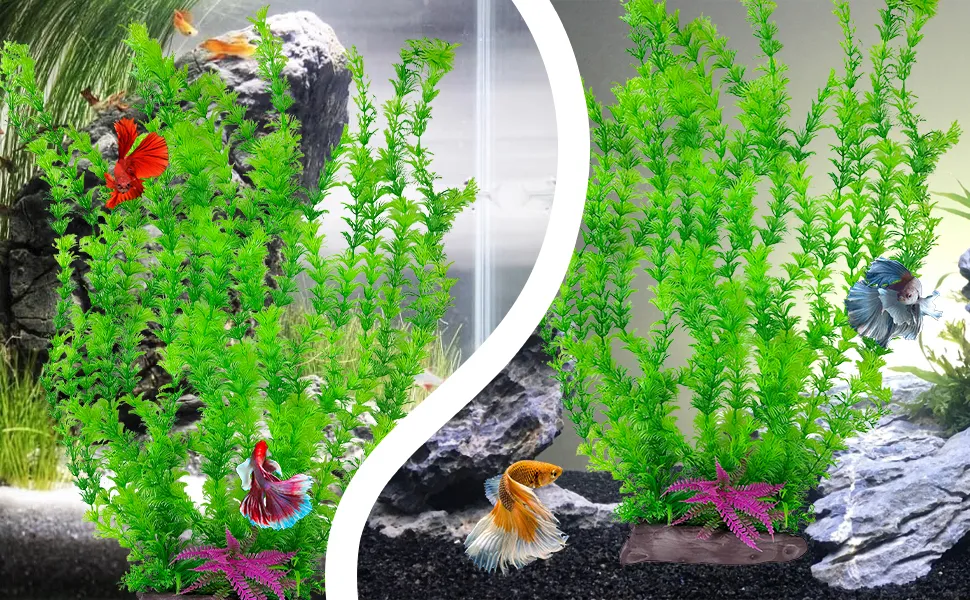 Aquarium-Pflanzen-Set – 20 Künstliche Mini-Pflanzen, 1 Zoll Hoch, Grün, Aus Kunststoff, Für Goldfisch &