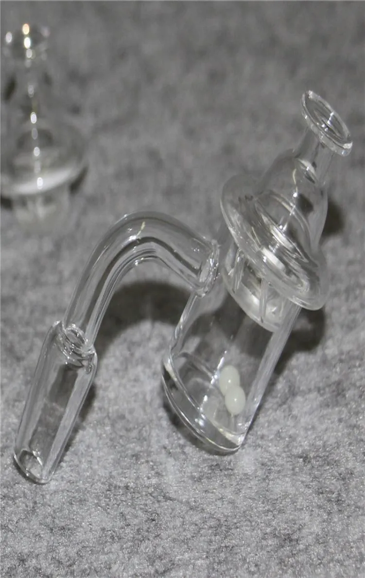 Rökning 25mm XL Quartz Banger Cyclone CARB CAP TERP Pearl 4mm Clear Bottom Hink 14mm Manlig kvinna för DAB RIG7419175